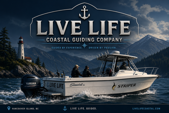 Live Life Coastal Guiding Company charter boat artwork